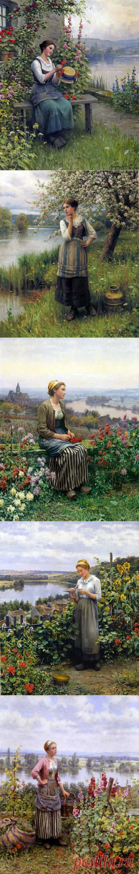 Красота жанра. Художник Даниэл Ридвей Книгт /Daniel Ridgway Knight (1839 - 1924).