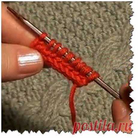 Набор петель для начала вязания с помощью i-cord (полого шнура). |