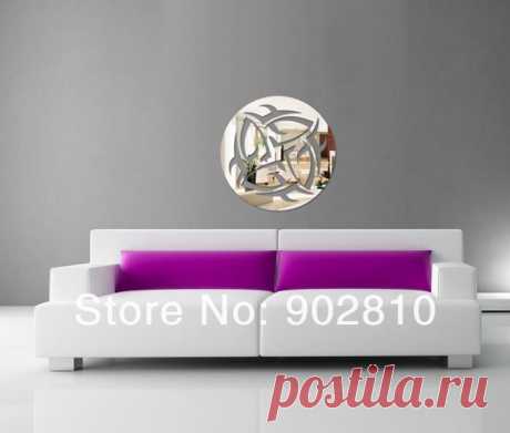 Listed In Stock 30x30cm12x12in Трехмерная Crystal Зеркало стены стикеры Круглый Гостиная украшения MS361218, принадлежащий категории Наклейки на стену и относящийся к Дом и сад на сайте AliExpress.com