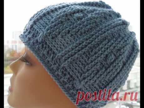 Рельефная шапочка крючком 1часть (relief cap crochet) (Шапка #24)