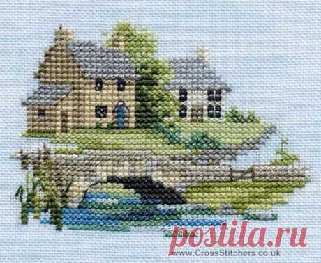 Buildings - Brookside - Minuets - Cross Stitch Kit from Derwentwater Designs