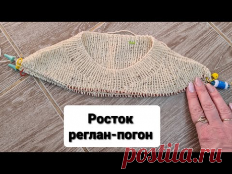 Росток в реглане-погон [резинкой 1х1] Часть 1