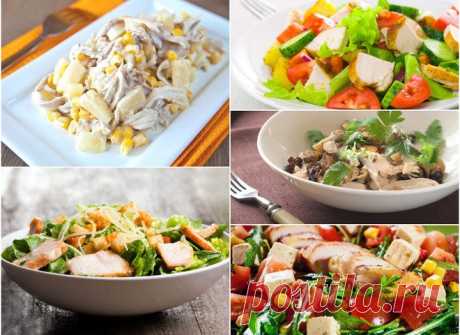 5 лучших рецептов салатов с курицей