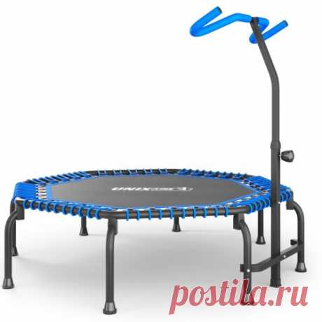 Батут UNIX Line FITNESS Premium (127 см) Blue S-Dostavka Батуты для джампинга proJumping Батут для джампинга с держателем, фиолетовый BASEFIT Спортдоставка в Нижневартовске Ханты-Мансийский автономный округ