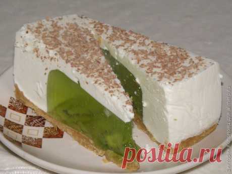 Желейный торт с киви без выпекания - Jelly cake with kiwi without baking