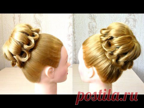 Пучок из волос на средние волосы Плетение волос Видео урок 4 Easy messy hair bun