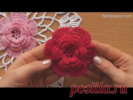 CROCHET doily Crochet flower Tutorial Part 1