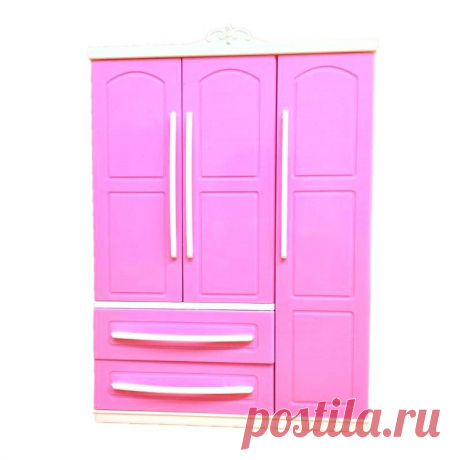 Pink Wardrobe with Drawers and Mirror for Barbie Doll | Etsy