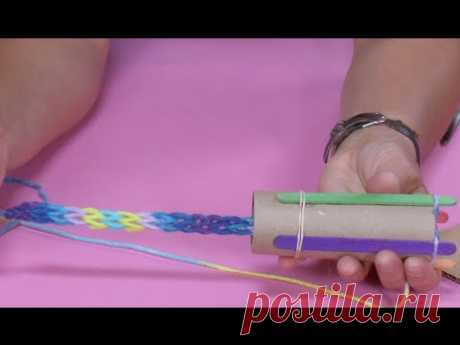 How to Make a Knitting Loom from a TP Tube | Sophie's World