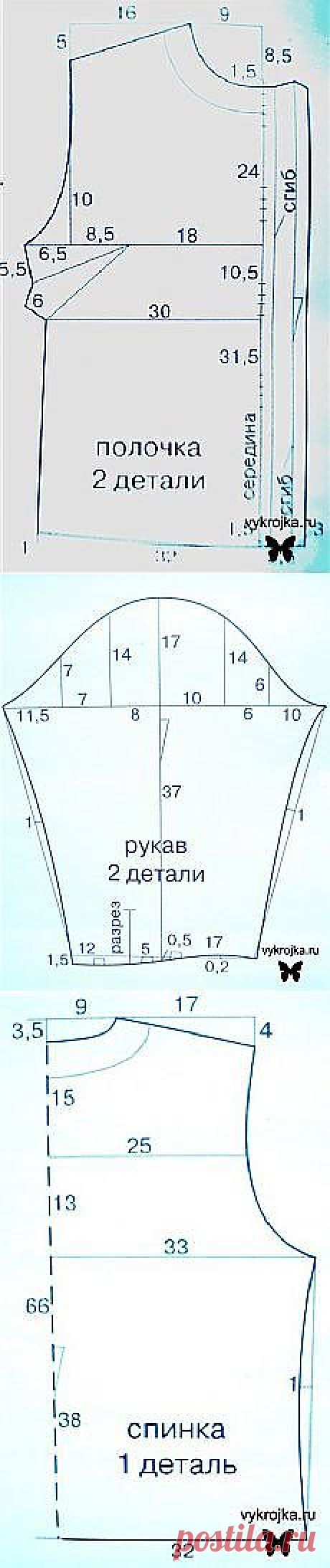 Поиск на Постиле: выкройки блузок