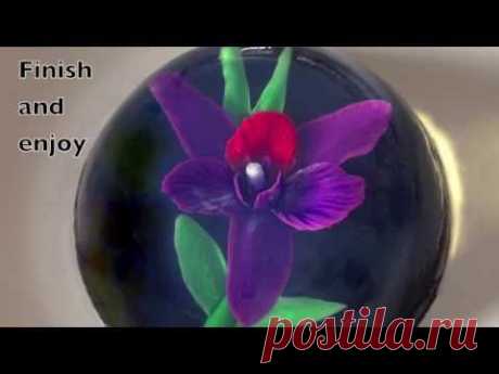 3D Gelatin Art Exotic Orchid Flower