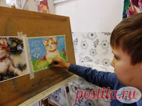 Рисование пастелью поэтапно для детей