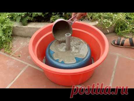 Amazing Cement Craft Ideas - The perfect combination between fish pots and plant pots