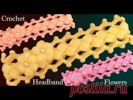 Diadema a Crochet con flor muy fácil de tejer estilo Irlandés tejido tallermanualperu