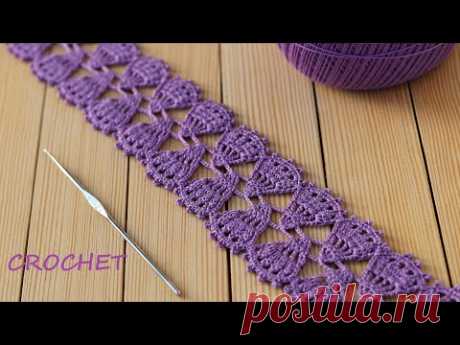 КРУЖЕВО КРЮЧКОМ простое вязание МАСТЕР-КЛАСС How to Crochet Lace Tape Ribbon tutorial patterns