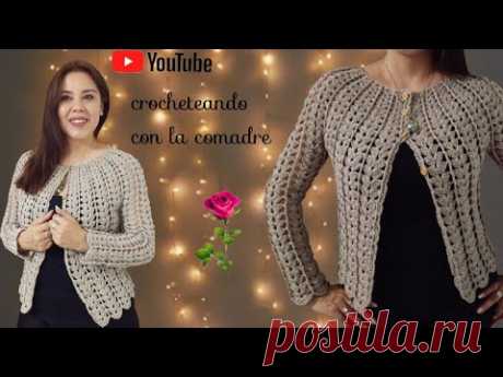 TUTORIAL COMO HACER SACO A CROCHET PARTE #1 CROCHETEANDO CON LA COMADRE TODAS LAS TALLAS