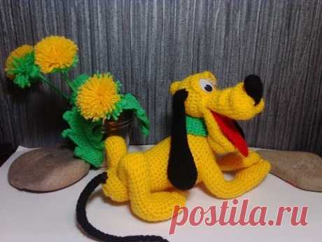 Веселый пес Плуто! ч.4. Cheerful dog Pluto! р.4. Amigurumi. Crochet.  Игрушки крючком.