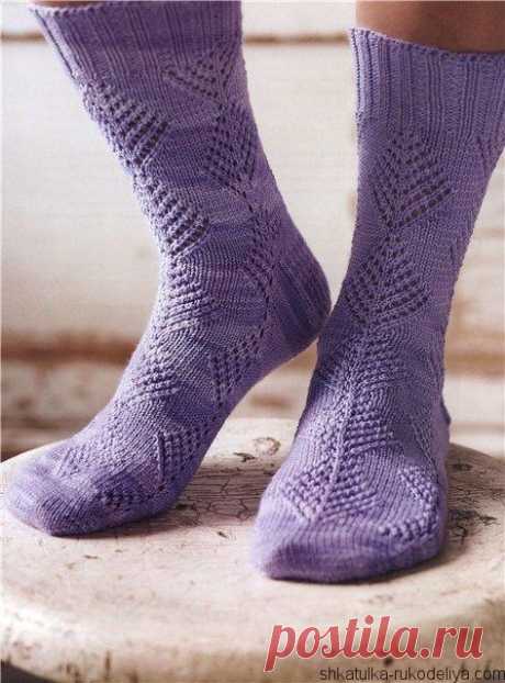 Носки спицами Вязание ажурных носков спицами. Как связать ажурные носки спицами
