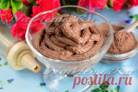 Шоколадный крем для торта из какао порошка, рецепт с фото