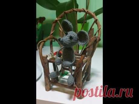 Мышка вязаная крючком мастер класс.amigurumi crochet mouse