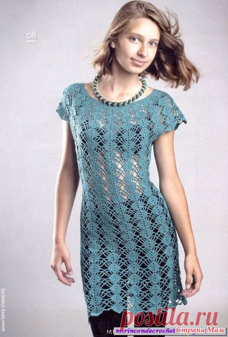 Ажурный топик или платье Кайли Миноуг на его основе - Вяжем вместе он-лайн - Страна Мам