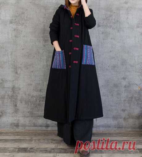 Winter coat for Women, hooded padded robes, Women winter long coat 【Fabric】 Cotton 【Color】 Dark red, black, Dark blue 【Size】 Shoulder width 40cm / 16 Bust 116cm / 45 Sleeve length 55cm / 22 Length 113cm/ 44   Have any questions please contact me and I will be happy to help you.