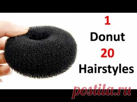 20 hairstyles in 1 donut || easy hairstyles || quick hairstyles || cool hairstyles || hairstyles