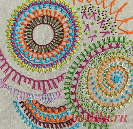 TAST 2010 -knotted buttonhole stitch 2 | Flickr - Photo Sharing!