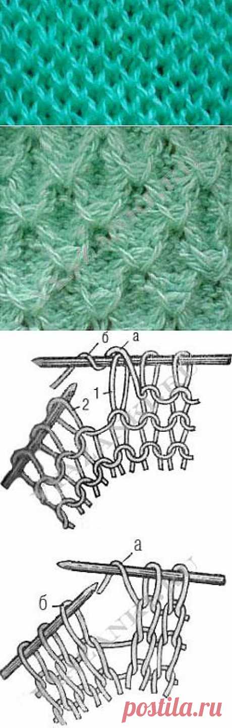 Вытянутые петли с накидами (спицы).