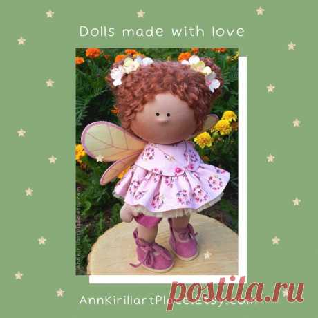 Butterfly Doll Handmade Birthday Present Doll Portrait Art | Etsy