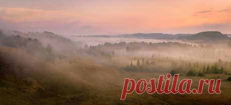 Панорама Изборско-Мальской долины, Псковская область. Автор фото – Роман Дмитриев. Доброе утро!