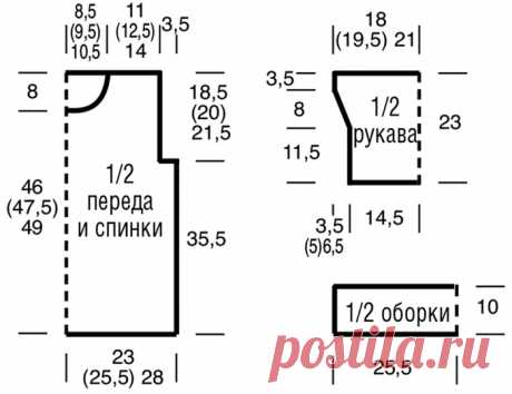 Легкий воздушный джемпер, связанный в романтичном стиле!