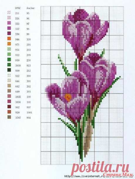 Вышивка крестиком. Цветы. - Клуб рукоделия - Страна Мам