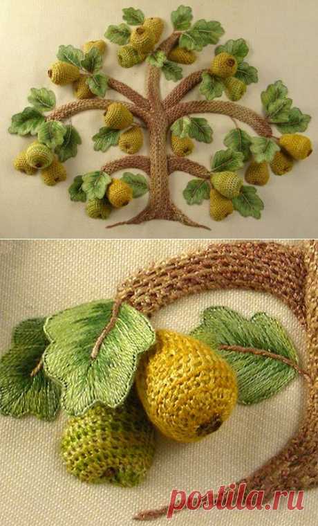 Windflower Embroidery » The Pear Tree