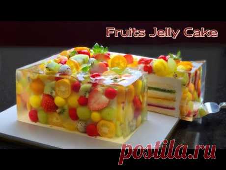 Мярка за чаша / Красива рецепта за чийзкейк с плодово желе / Ванилов пандишпан  / Fruit Jelly Cake