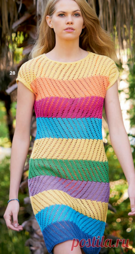 Разноцветные платья, туники и джемперы: 13 моделей для хорошего настроения этим летом | Не от скуки, руки - крюки | Яндекс Дзен