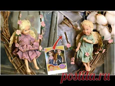 Винтажные пасхальные ангелы из кукол Фикс Прайс