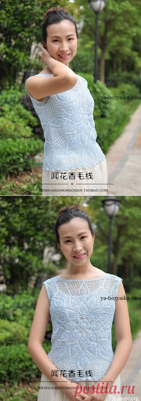 Блузка медуза крючком со схемами. Ажурные кофточки крючком из японских журналов
