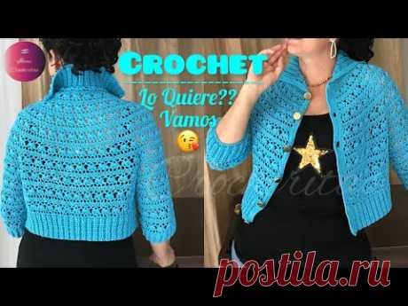 👚Crochet Cárdigan Jacket, Saco, Sueter, Chaqueta o Abrigo Tejido a Ganchillo/TALLAS -XS A 4XL.