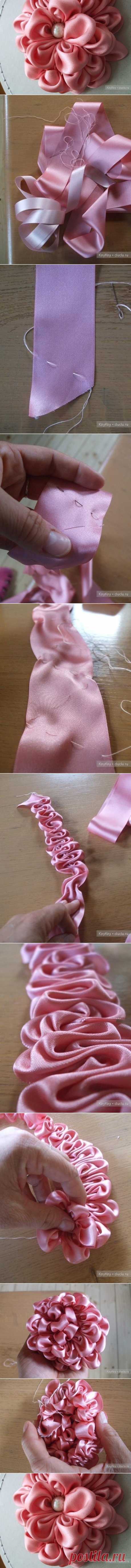 DIY Гофрированные ленты цветок - Fab искусства DIY