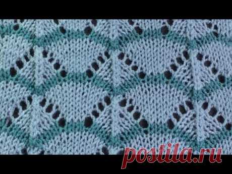 Двухцветный ажур. Вязание спицами / Bicolore Beautiful Knitted Pattern for Ladies - YouTube