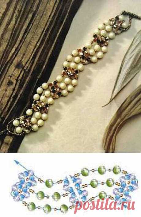 Elegant Bracelet &quot;Ivory Coast&quot;, beaded bracelet scheme, | Laboratory household