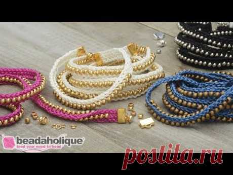 How to Make the Beaded Flat Kumihimo Bracelet Set - An Exclusive Beadaholique Kit