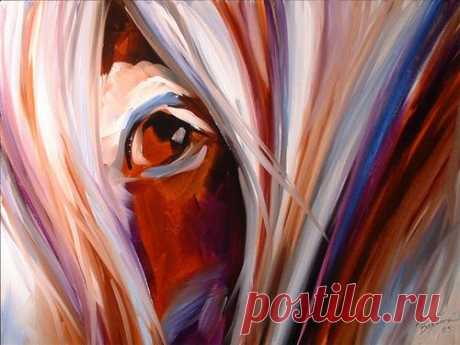SPIRIT EQUINE EYE An Original Oil Painting by M Baldwin,c2005. This is another "Spirit" painting from my popular Spirit Horse Series, 2005. It is an abstract approach to the Eye of the Equine, Capturing the deep spirit of the magnificent animal, The HORSE. Collected Worldwide.