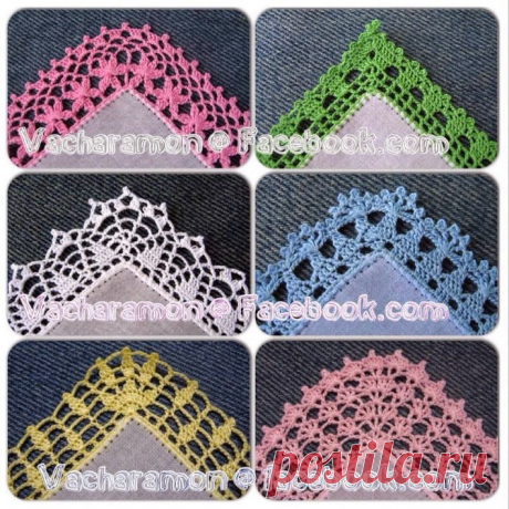 My Work: Crochet Edging. Follow me at www.facebook.com/...  |  Pinterest: инструмент для поиска и хранения интересных идей