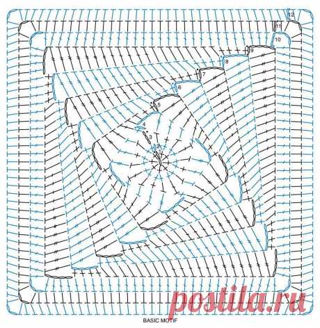 crochet square schema only for the “On the Huh” Crochet…