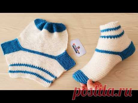 Вязание мужских женских носков носки - Легкие вязаные носки