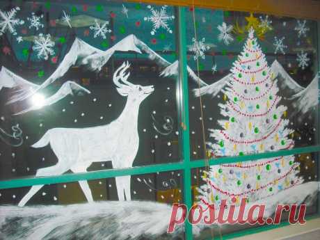 Идеи к Рождеству и Новому году: рисунки на окнах | Flymama – приводя жизнь в порядок