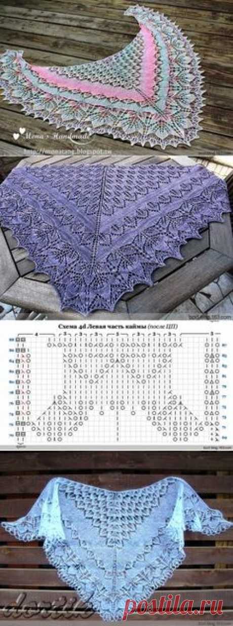 Knitting Shawl. Pattern   Шаль спицами. Схема узора