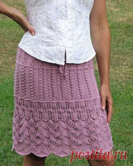 Ажурная многослойная юбка спицами | Вязание спицами, крючком, уроки вязания